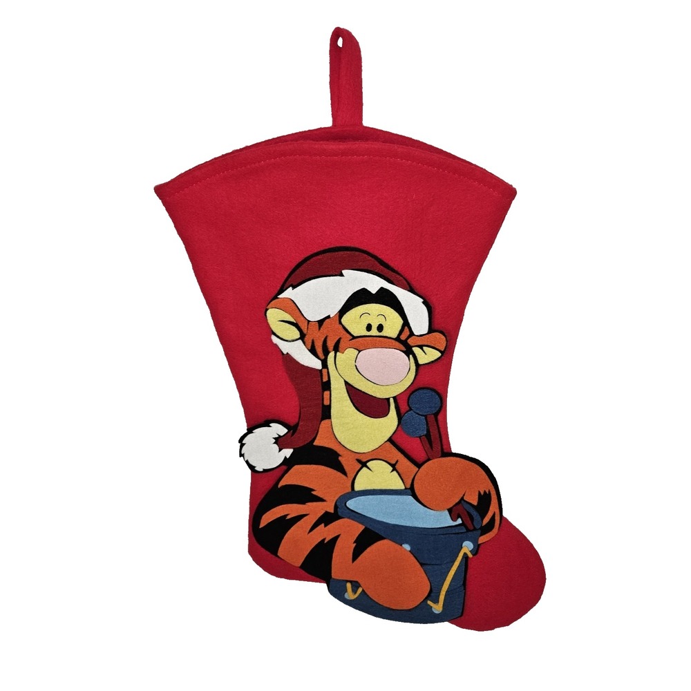 Disney Tigger Christmas Stocking 3D Felt Red Large Winnie the Pooh 18 Inches